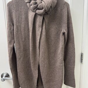 Banana Republic Brown Cardigan with Elegant Knot